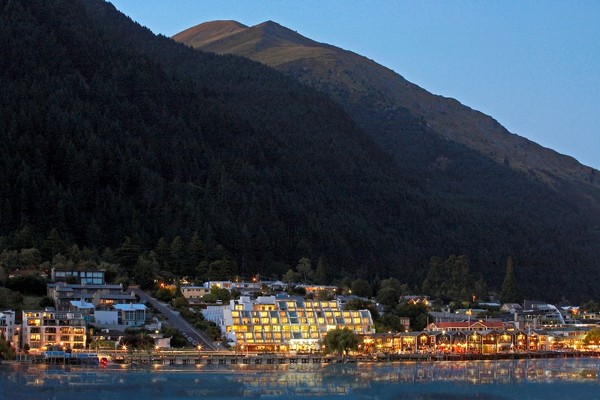 Crowne Plaza Queenstown at dusk